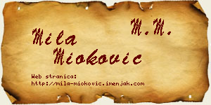 Mila Mioković vizit kartica